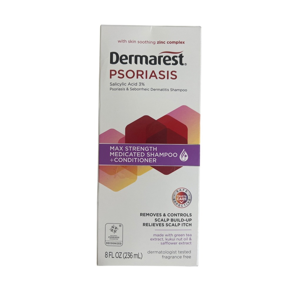 Dermarest Psoriasis Medicated Shampoo Plus Conditioner 3% Salicylic Acid 8 fl oz